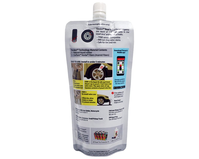 TireJect Automotive Full-Size Truck/SUV 2-in-1 Tire Sealant & Bead Sealer Kit for tire Repair of leaks and punctures - Image 2